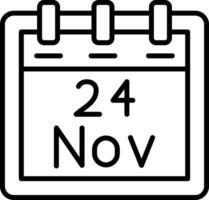 November 24 Vector Icon