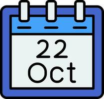 October 22 Vector Icon