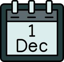 December 1 Vector Icon