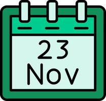 November 23 Vector Icon