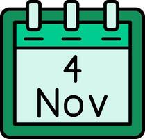 November 4 Vector Icon