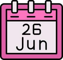 June 26 Vector Icon
