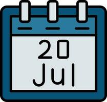 July 20 Vector Icon