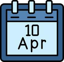 April 10 Vector Icon