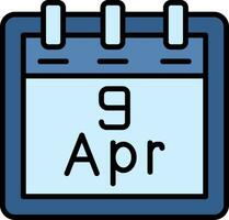 April 9 Vector Icon