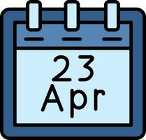 April 23 Vector Icon