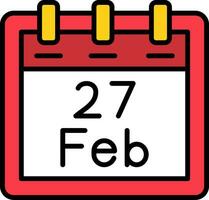 February 27 Vector Icon