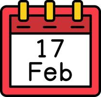 February 17 Vector Icon