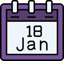 January 18 Vector Icon