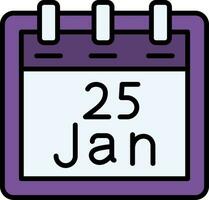 January 25 Vector Icon