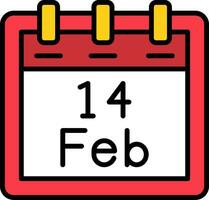 February 14 Vector Icon