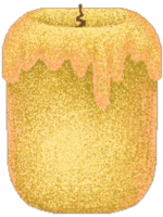 Yellow candle in pixel png