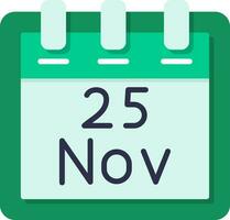 November 25 Vector Icon