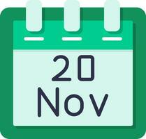 November 20 Vector Icon