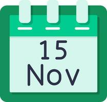 November 15 Vector Icon