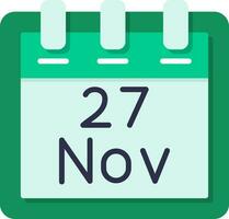 November 27 Vector Icon