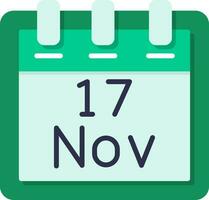 November 17 Vector Icon