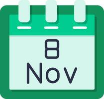 November 8 Vector Icon