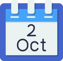 October 2 Vector Icon