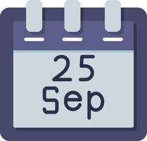 September 25 Vector Icon