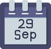 September 29 Vector Icon