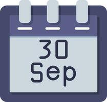 September 30 Vector Icon