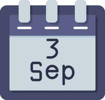 September 3 Vector Icon