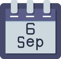 September 6 Vector Icon