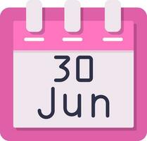 June 30 Vector Icon