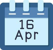 April 16 Vector Icon