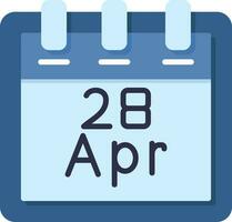 April 28 Vector Icon