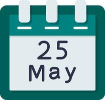 May 25 Vector Icon