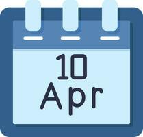 April 10 Vector Icon