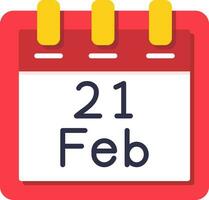 February 21 Vector Icon