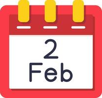 February 2 Vector Icon