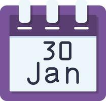 January 30 Vector Icon