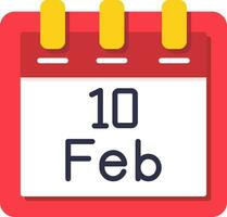 February 10 Vector Icon