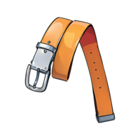 Orange ceinture main tiré dessin animé style illustration ai généré png