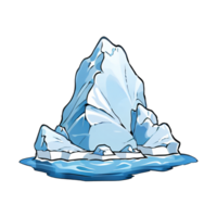 Iceberg Hand Drawn Cartoon Style Illustration AI Generated png
