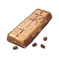 Chocolat bar main tiré dessin animé style illustration ai généré png