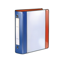 File Binder Hand Drawn Cartoon Style Illustration AI Generated png