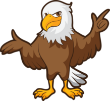 Cute animal eagle cartoon png