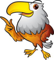 Cute animal eagle cartoon png