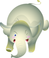 simpatico cartone animato di elefante png