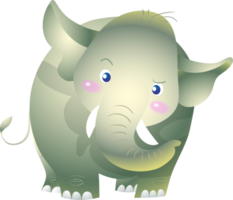 simpatico cartone animato di elefante png