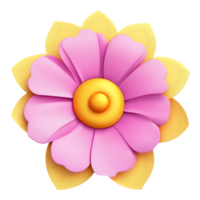 A cute colorful flower. AI-Generated. png