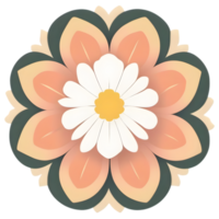 A cute colorful flower. AI-Generated. png