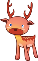 carino animale poco cervo cartone animato png