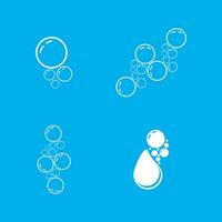 Water bubble icon design template isolated vector image