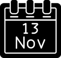 November 13 Vector Icon